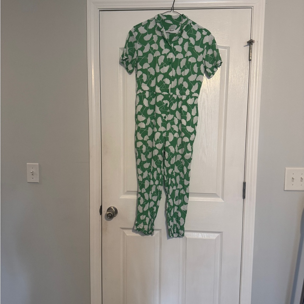 Diane Von Furstenberg for Target Leaf Patterned Green Jumpsuit